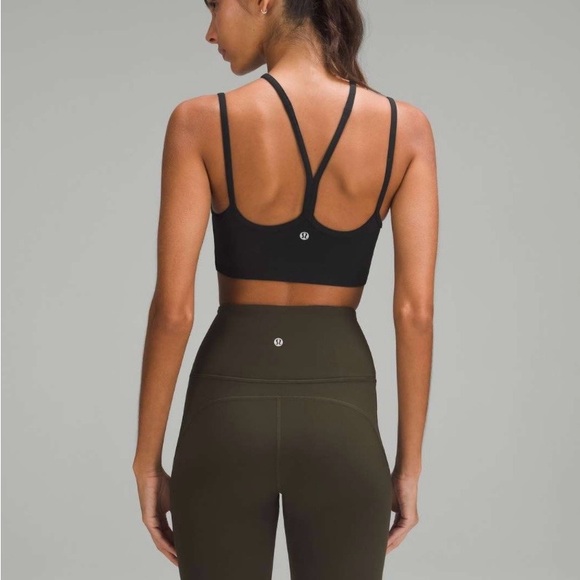Lululemon Flow Y Strappy Bra Nulu Light Support A-C Cups in Black‎ - Picture 2 of 11